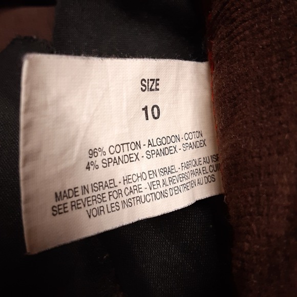 Gloria Vanderbilt Womans Corduroy Pants Sz.10/Brown 26"Inseam/Flared/Cotton Blnd - Picture 6 of 10